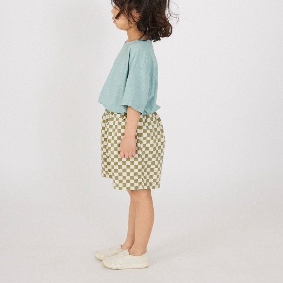 Mui Mui Shorts Unisex Green Checked Shorts