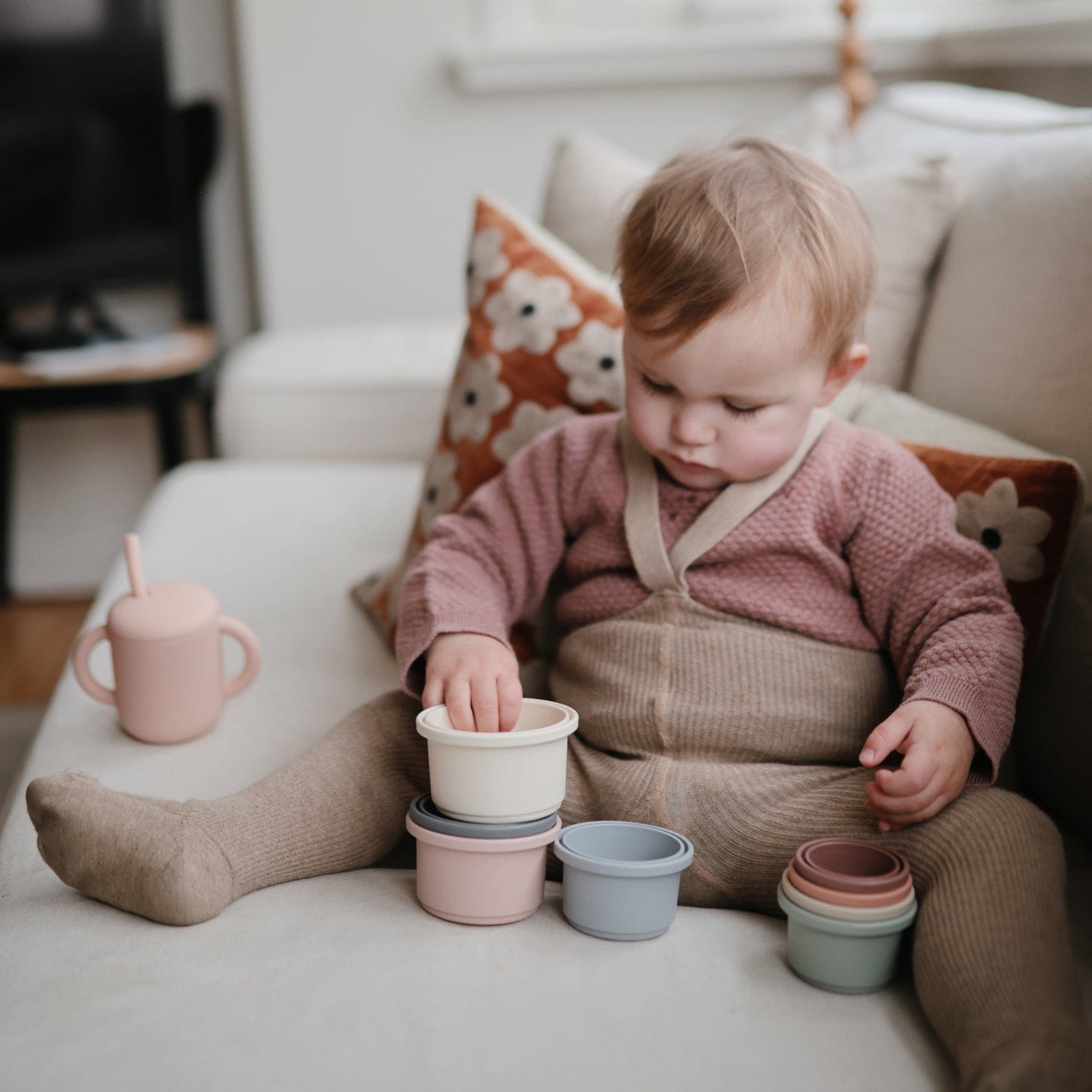 Mushie Sensory Toys Mushie Stacking Cups Toy (Original)