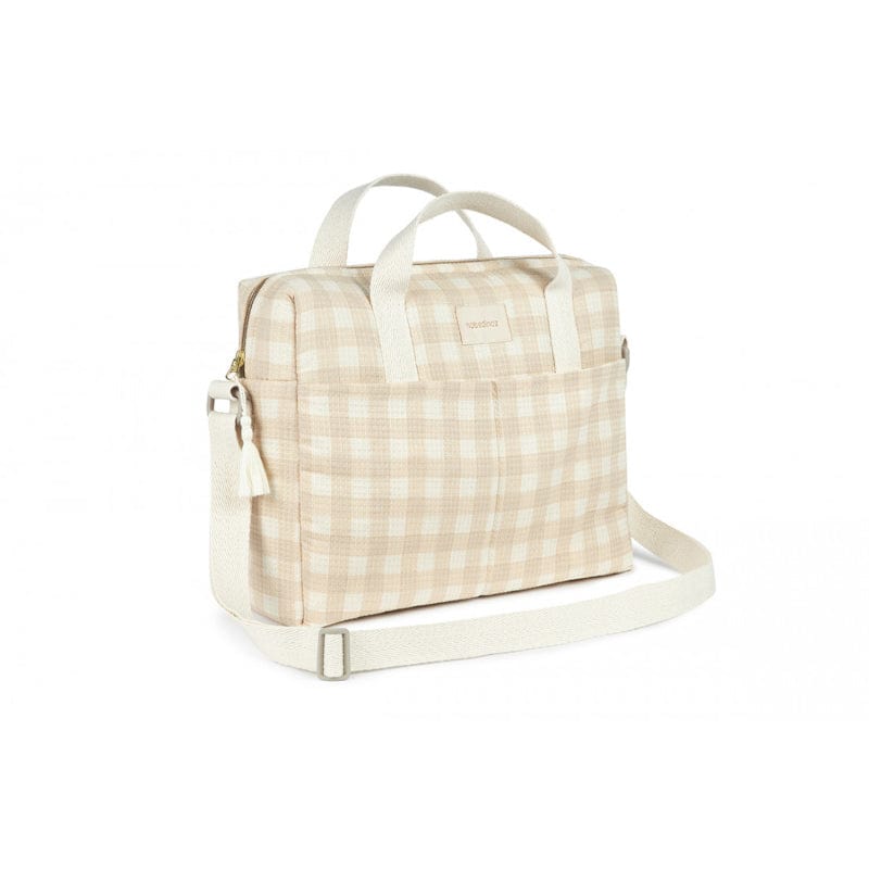 Nobodinoz Changing Bag Gala Waterproof Changing Bag (Ivory Check)