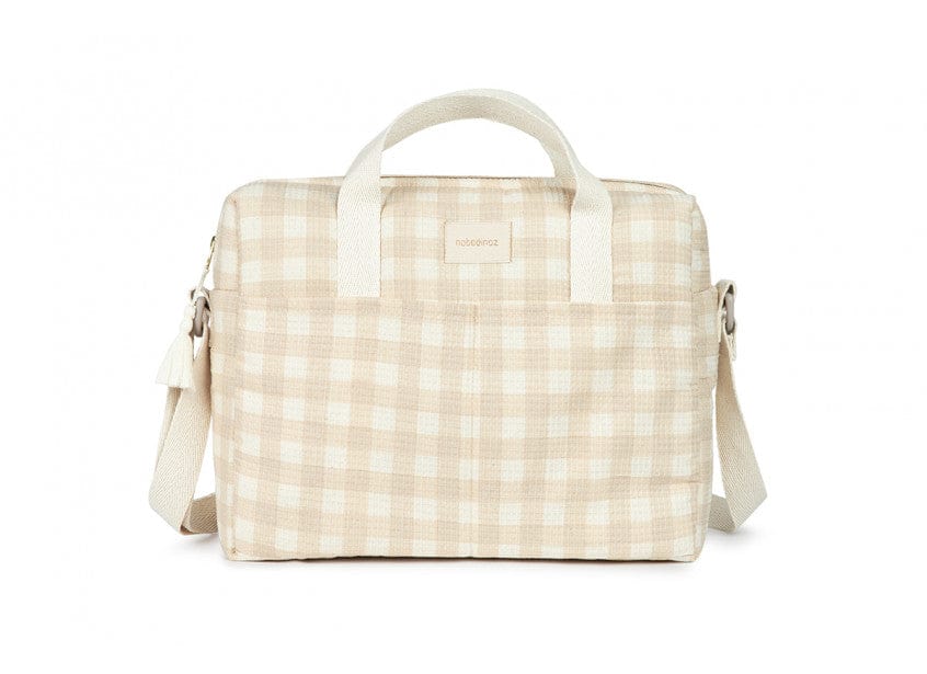 Nobodinoz Changing Bag Gala Waterproof Changing Bag (Ivory Check)