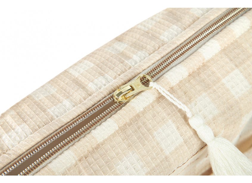 Nobodinoz Changing Bag Gala Waterproof Changing Bag (Ivory Check)