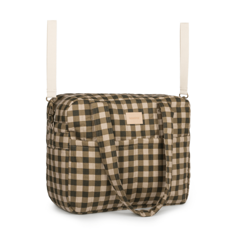 Nobodinoz Changing Bag Hyde Park Waterproof Changing Bag (Green Check)