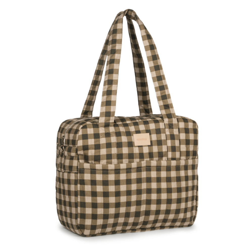 Nobodinoz Changing Bag Hyde Park Waterproof Changing Bag (Green Check)