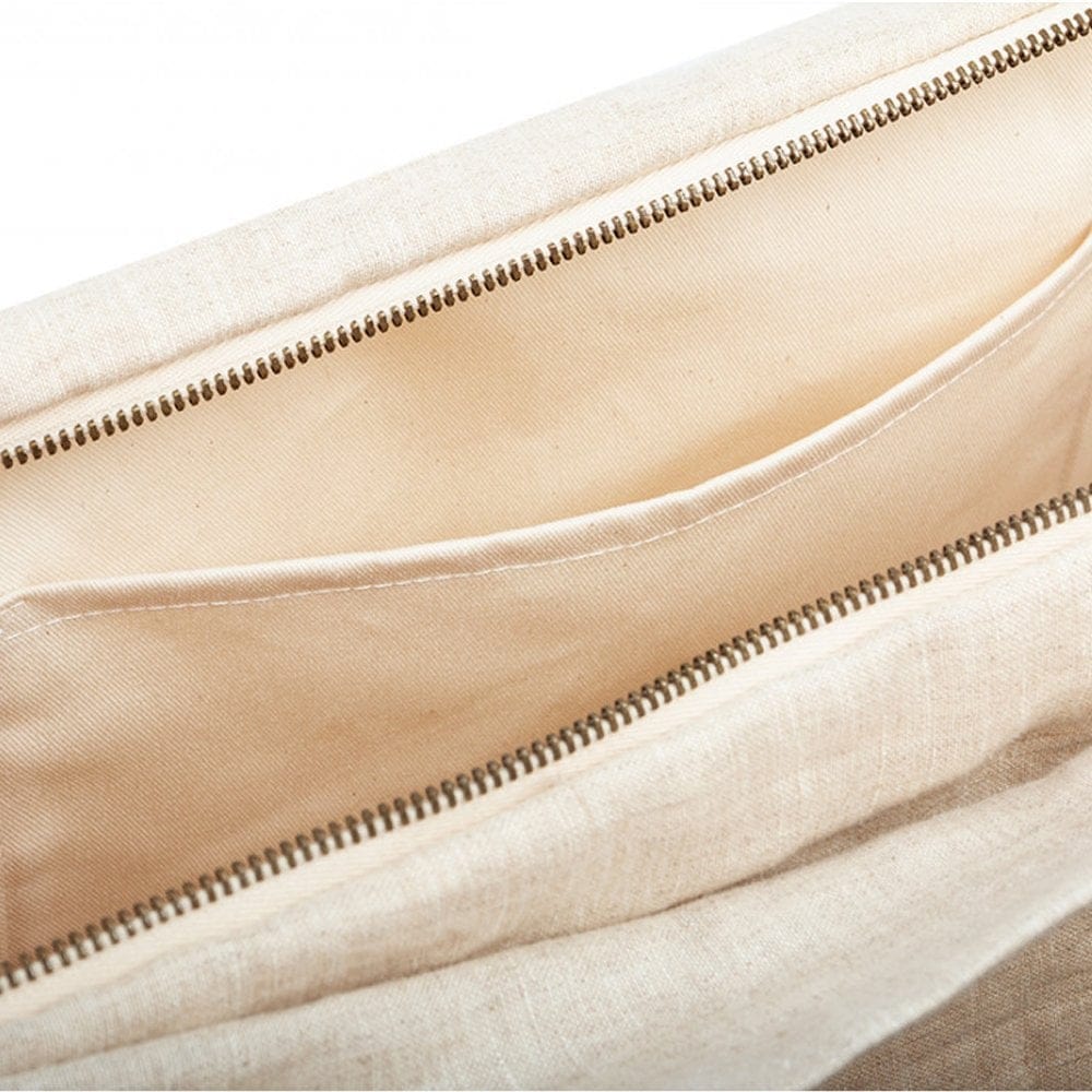 Nobodinoz Changing Bag Lin Francis Linen Stroller Changing Bag (Natural / Greige)