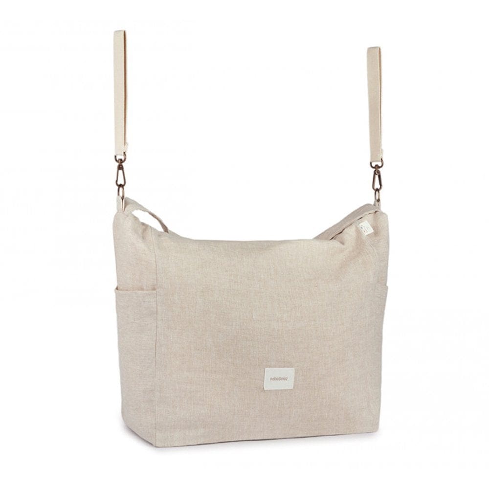 Nobodinoz Changing Bag Lin Francis Linen Stroller Changing Bag (Natural / Greige)