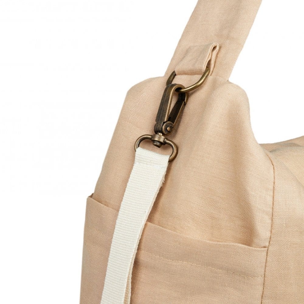 Nobodinoz Changing Bag Lin Francis Linen Stroller Changing Bag (Sand)