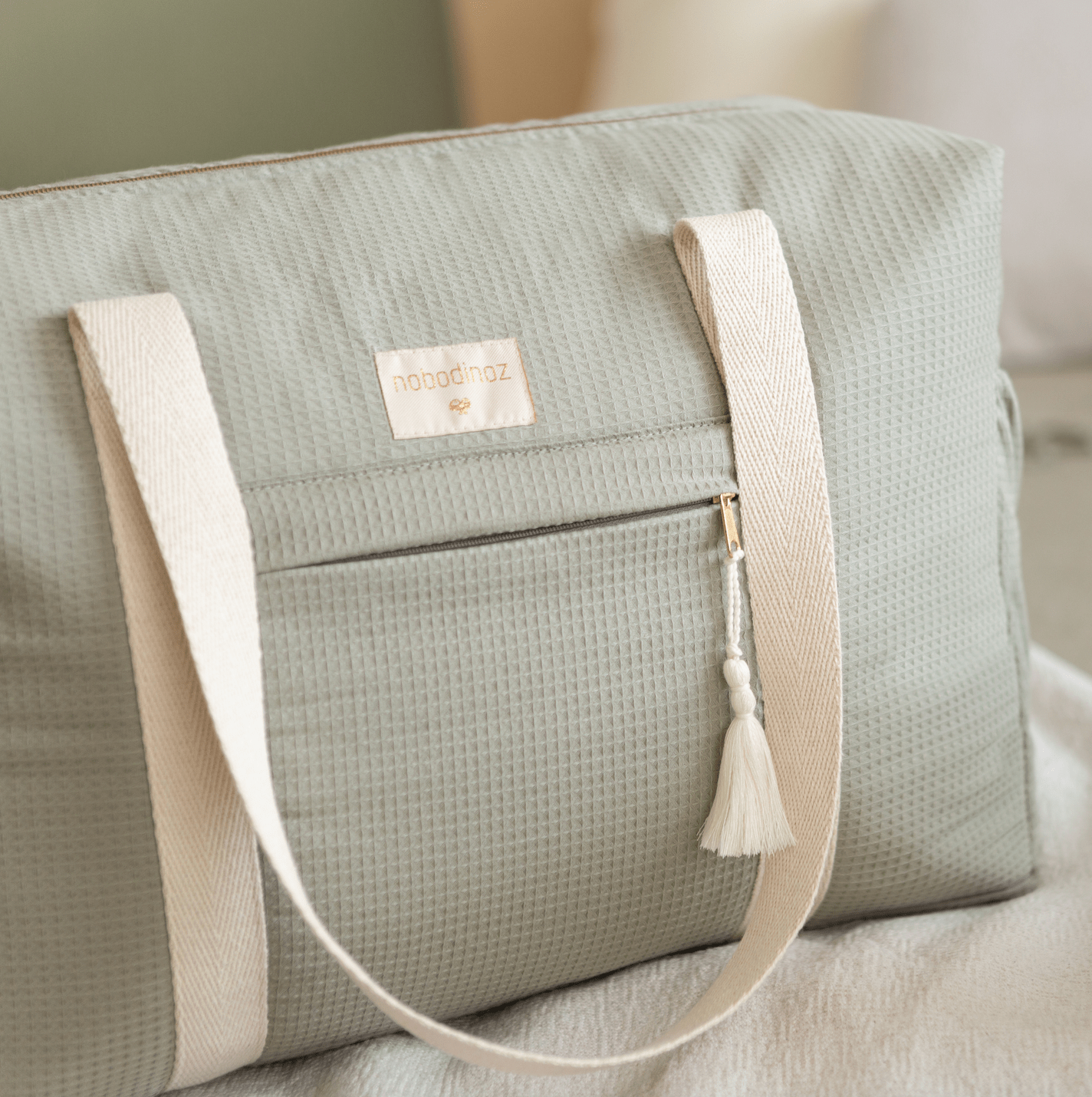 Nobodinoz Changing Bag Opera Waterproof Maternity Bag (Laurel Green)