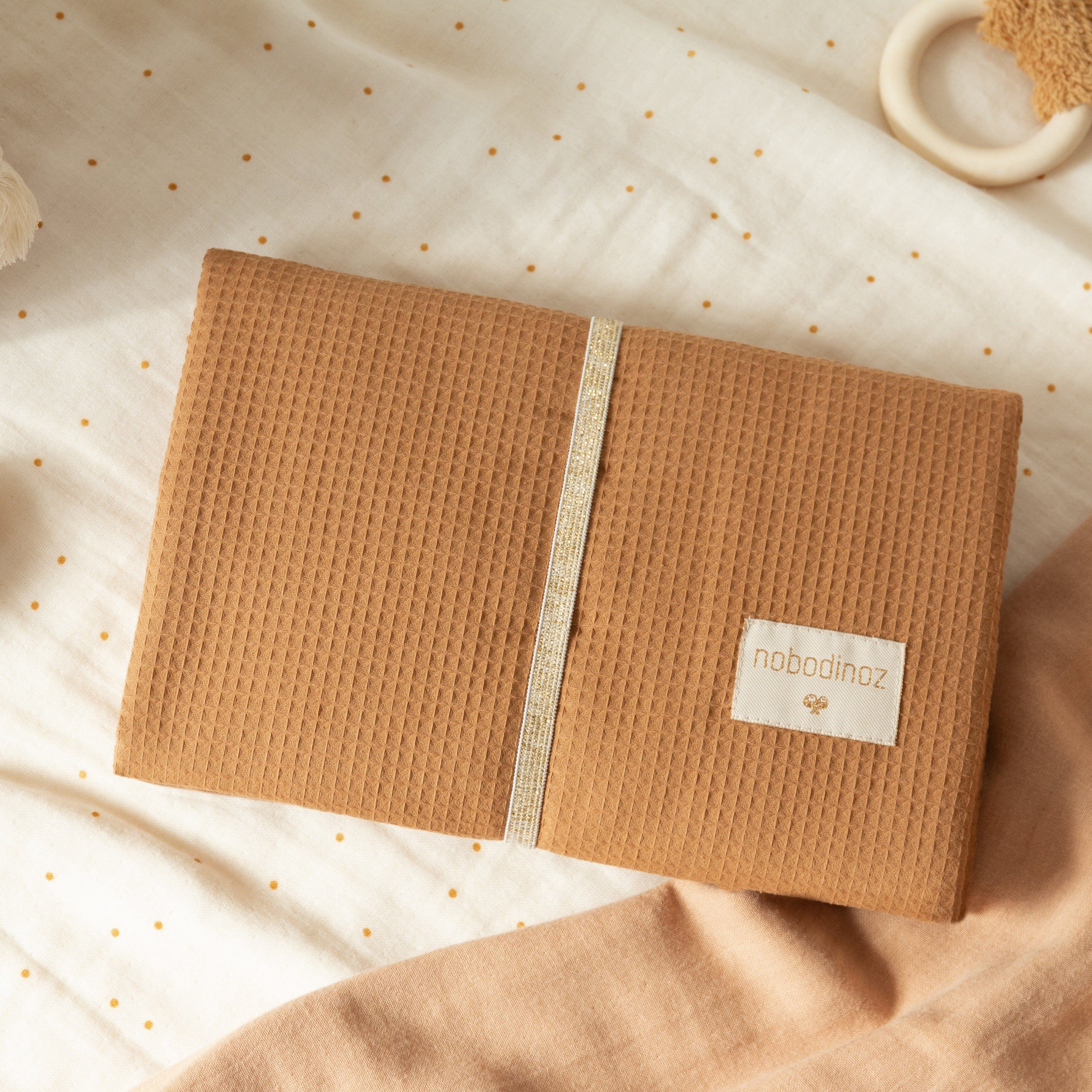 Nobodinoz Changing Mat Motzart Waterproof Changing Pad (Caramel)