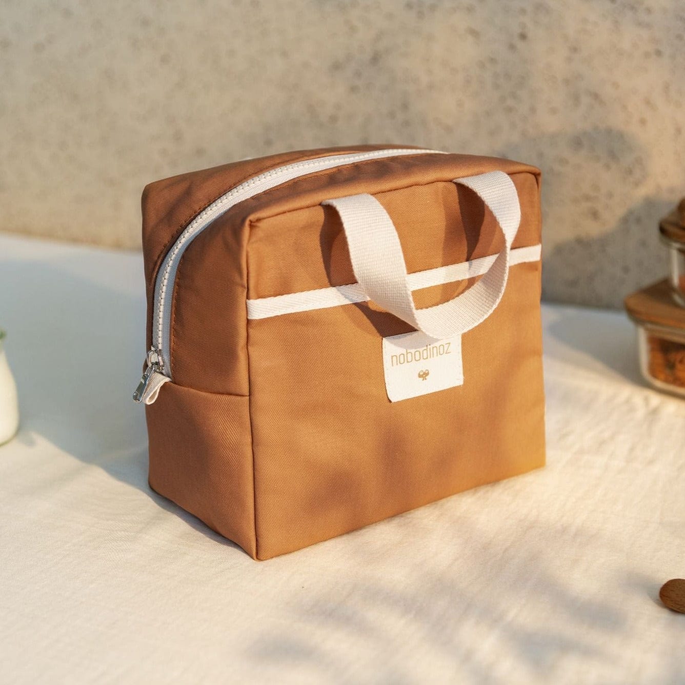 Nobodinoz Lunch Bag Nobodinoz Sunshine Insulated Lunch Bag (Cinnamon)