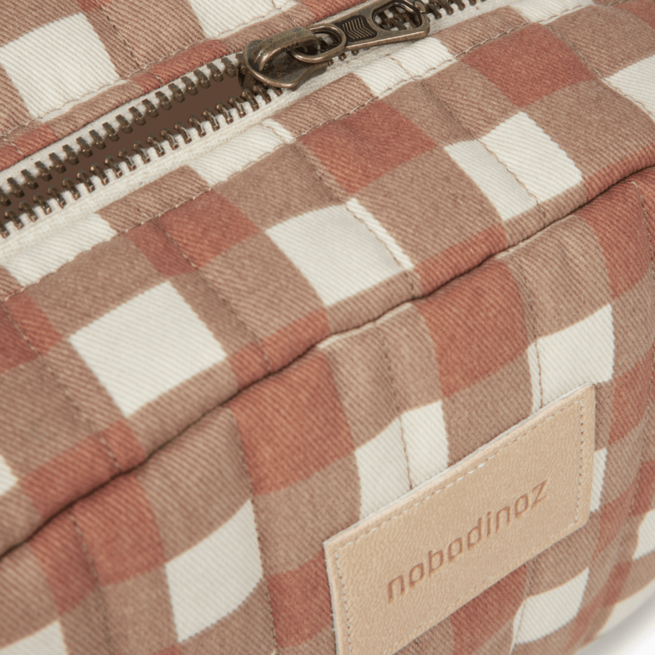 Nobodinoz Vanity Case Hyde Park Waterproof Vanity Case / Baby Essential Pouch (Terracotta Check)