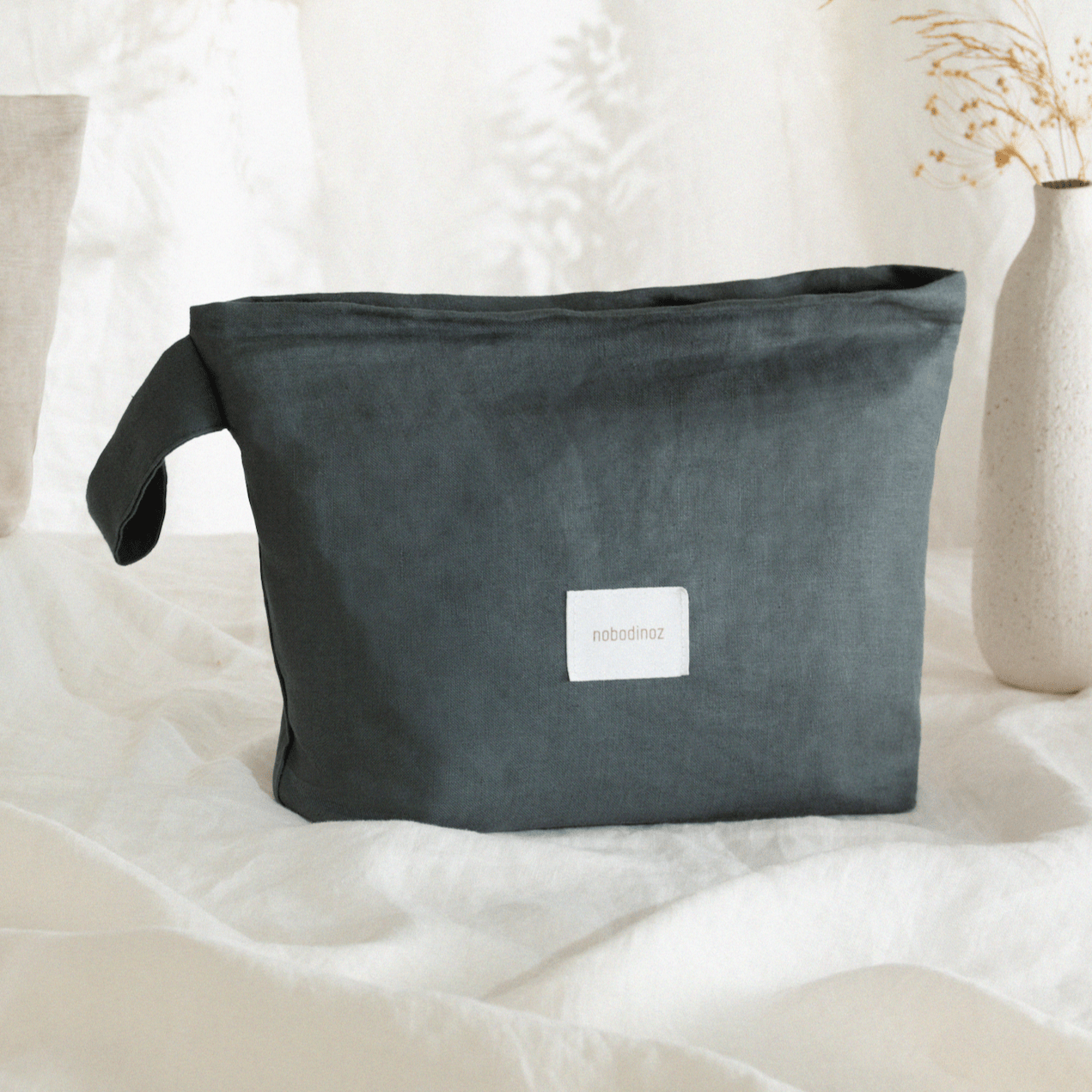 Nobodinoz Vanity Case Lin Francis Vanity Case / Baby Essentials Pouch (Green Blue)