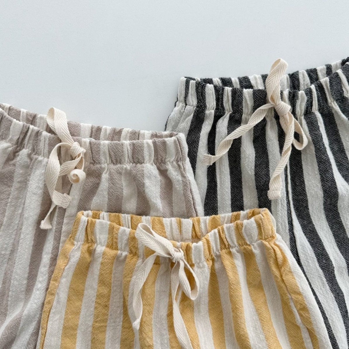 Otto Bebe Trousers Unisex Cotton Summer Stripe Trouser (Beige Wide Stripe)