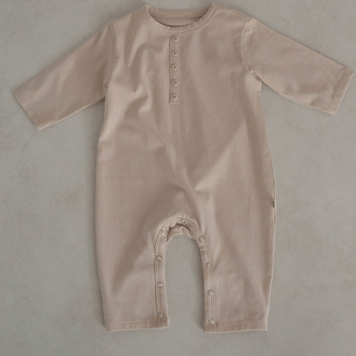 Peekaboo Jumpsuit Peter Baby Onesie Sleepsuit (Beige)