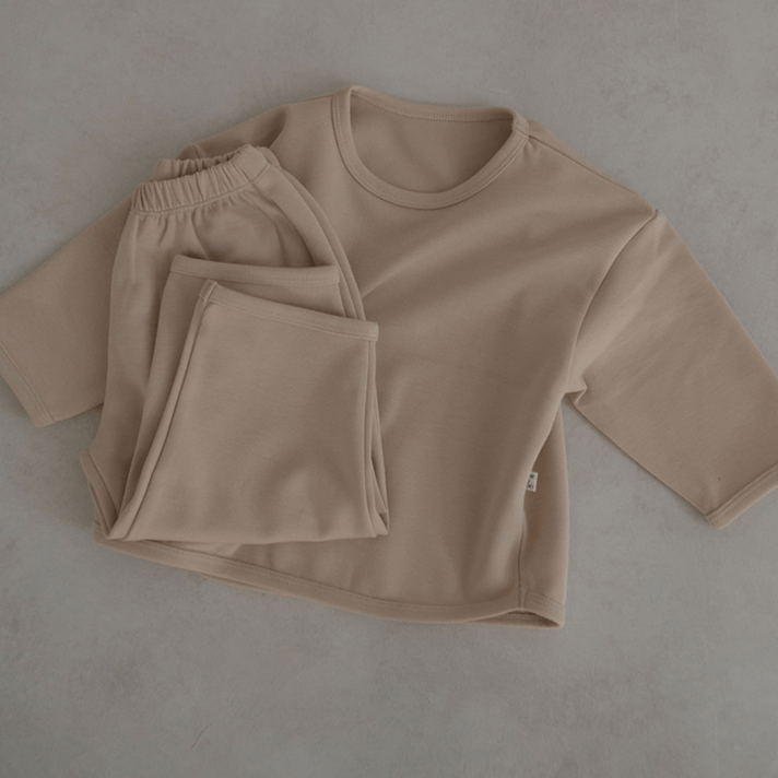 Peekaboo T-shirt + pants set Mine Unisex T-shirt + Trouser Set (Beige)