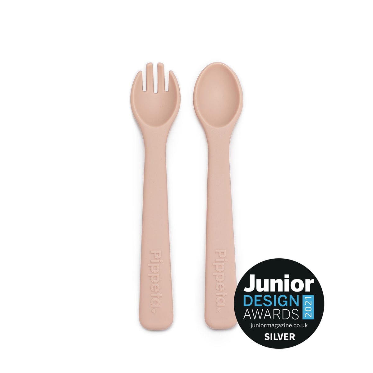 Pippeta Fork & Spoon Silicone Spoon & Fork (Ash Rose)
