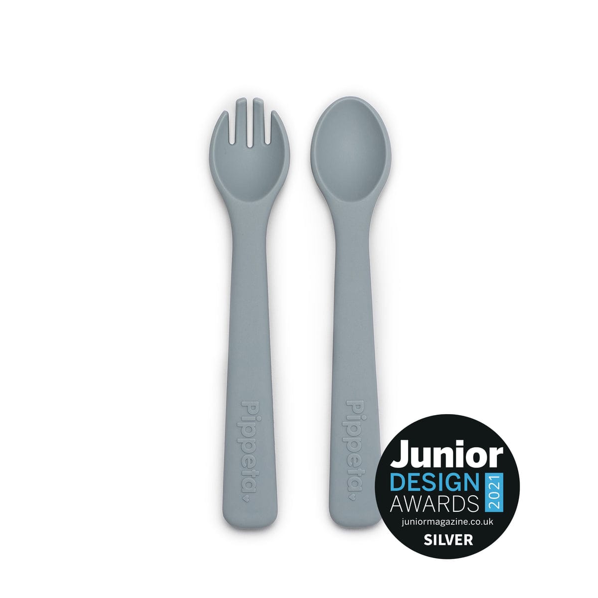 Pippeta Fork & Spoon Silicone Spoon & Fork (Sea Salt)