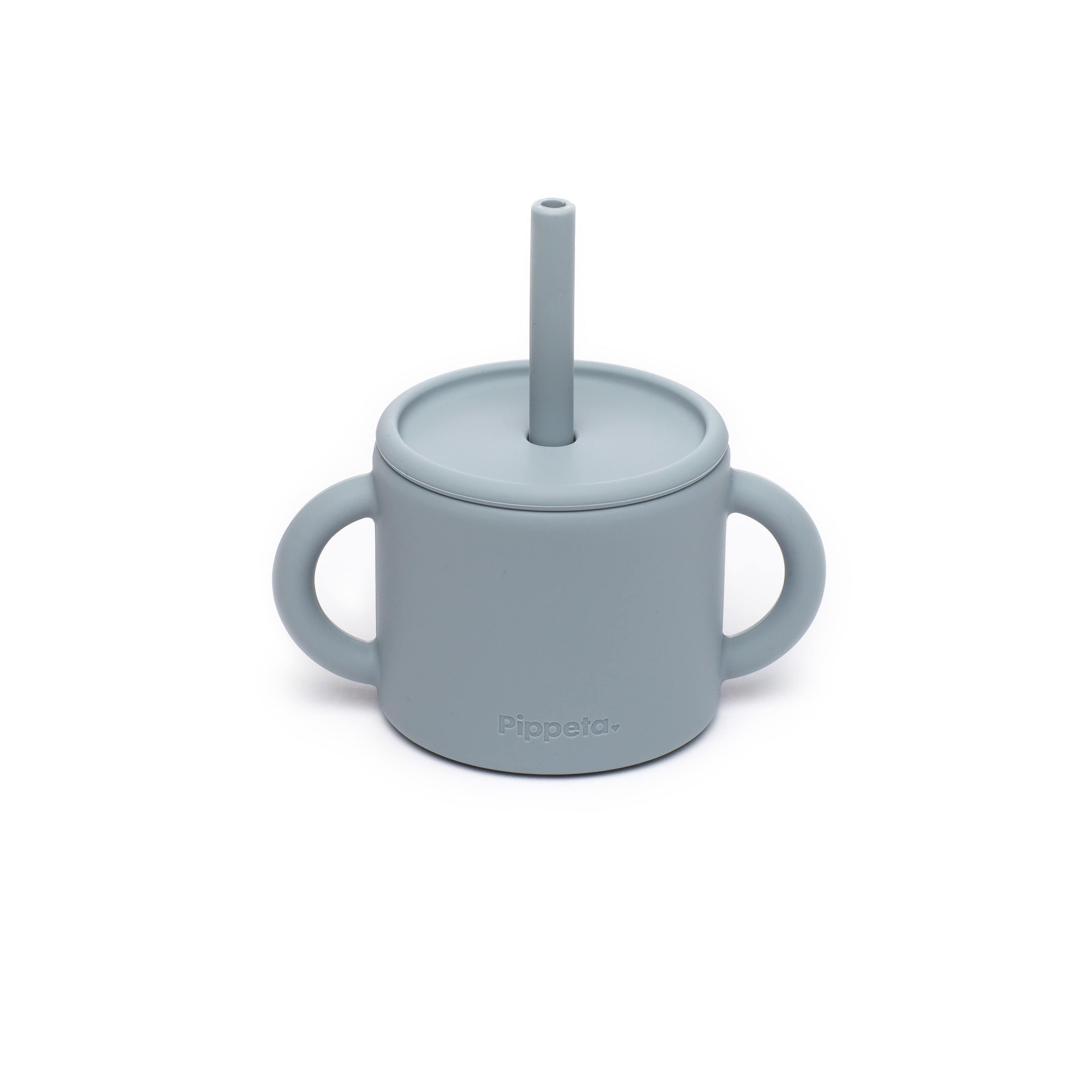 Pippeta Silicone Cup & Straw (Sea Salt)