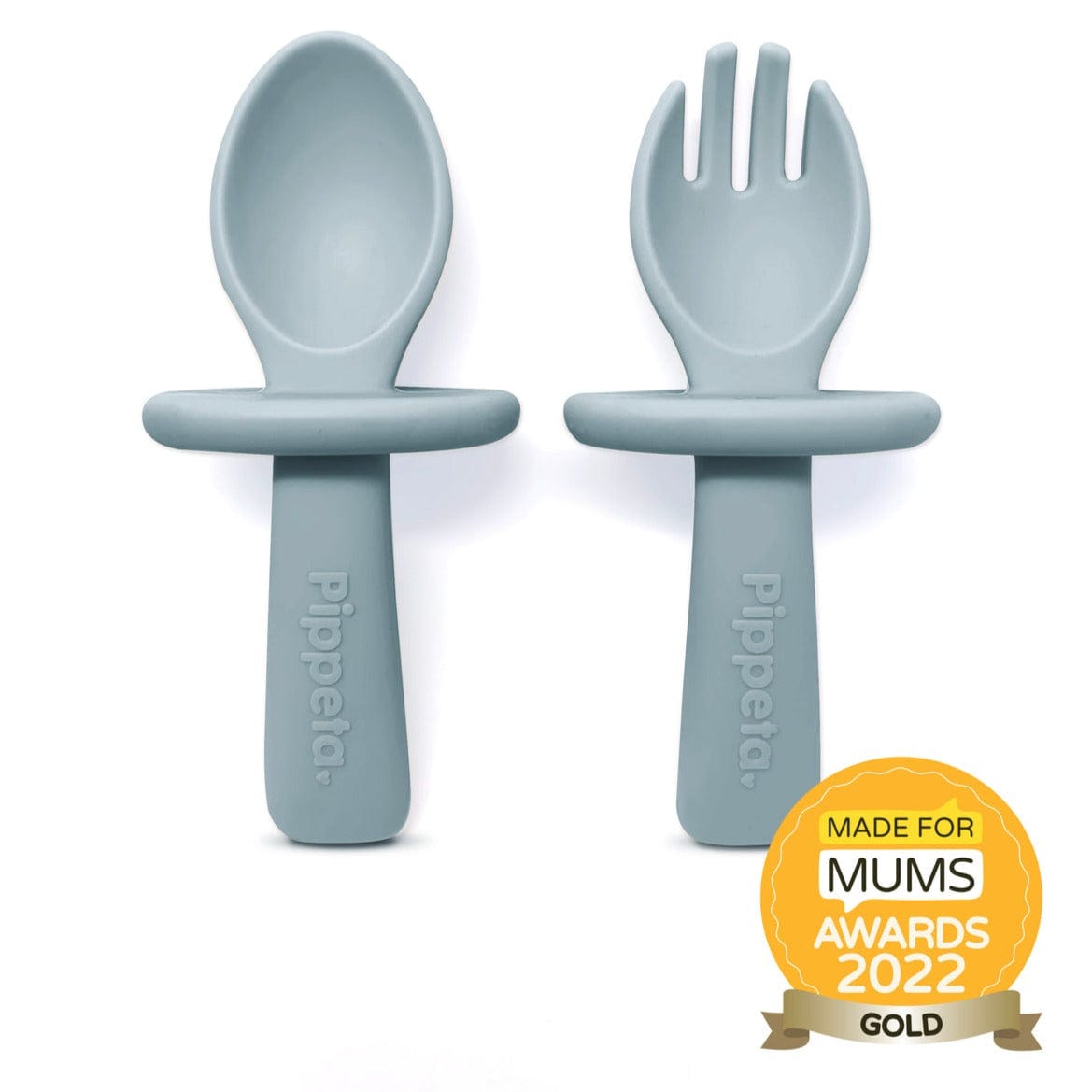 Pippeta Tableware My First Spoon & Fork (Sea Salt)