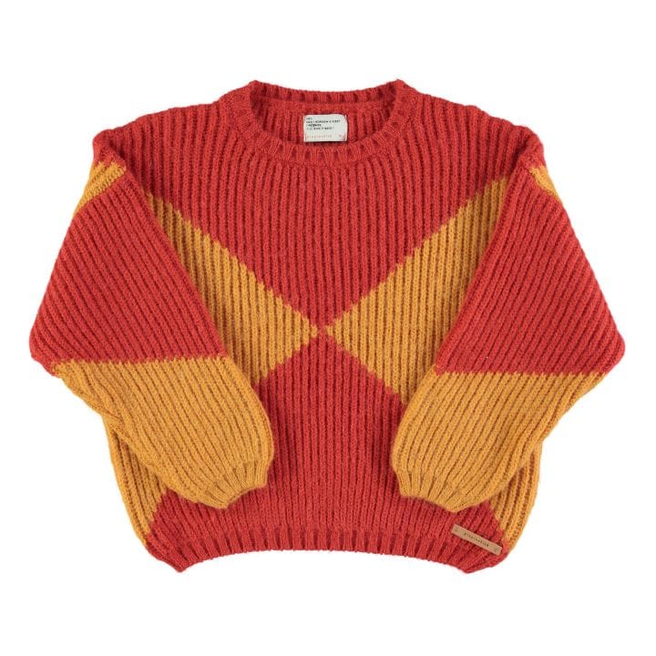 Piupiuchick Skirt Piupiuchick Knitted Sweater (Red & Orange)