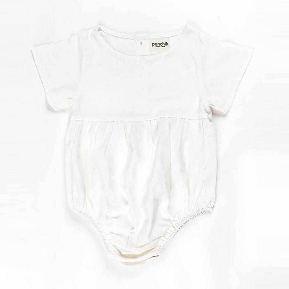 Ponchik Babies + Kids Baby Romper Linen Baby Romper (Cream)