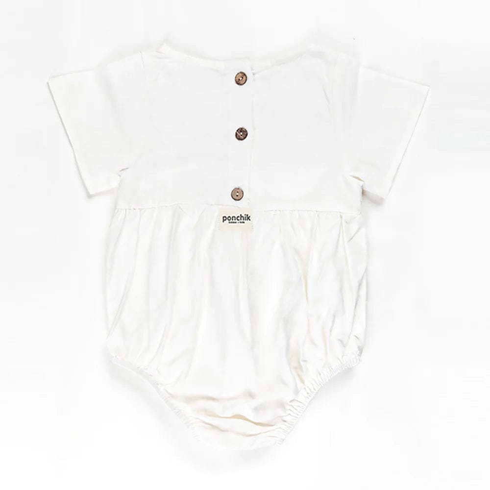 Ponchik Babies + Kids Baby Romper Linen Baby Romper (Cream)