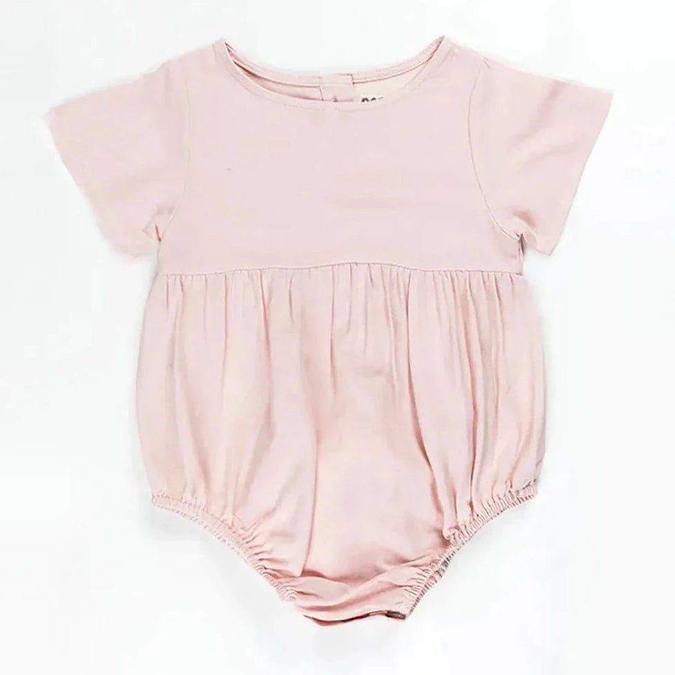 Ponchik Babies + Kids Romper Linen Romper (Pink)
