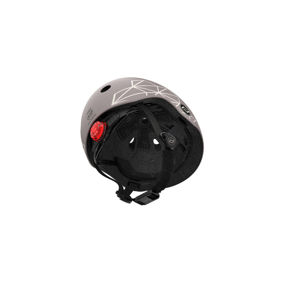 Scoot & Ride Helmet XXS-S (1-3 years, 45-51cm) Scoot & Ride Printed Kids Helmet XXS-S - Brown Lines
