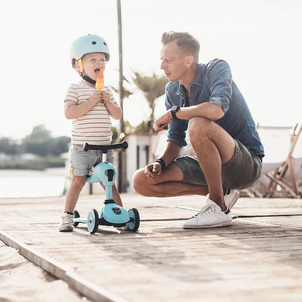 Scoot & Ride Highwaykick 1 Lifestyle Kids Scooter & Push Along - Green Lines