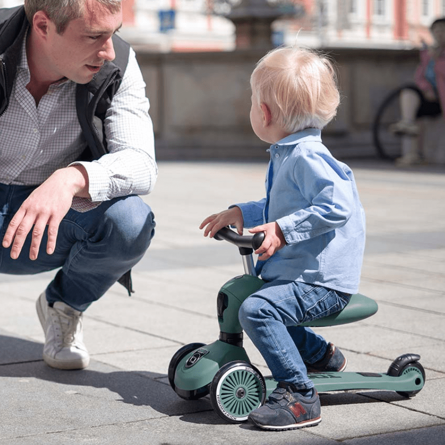Scoot & Ride Scooter Highwaykick 1 Kids Scooter & Push Along (Forest)
