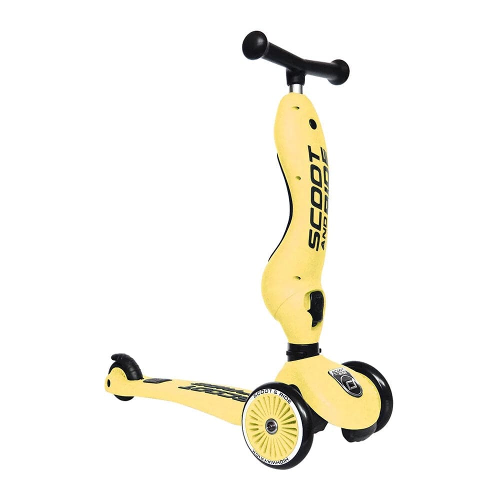 Scoot & Ride Scooter Highwaykick 1 Kids Scooter & Push Along (Lemon)