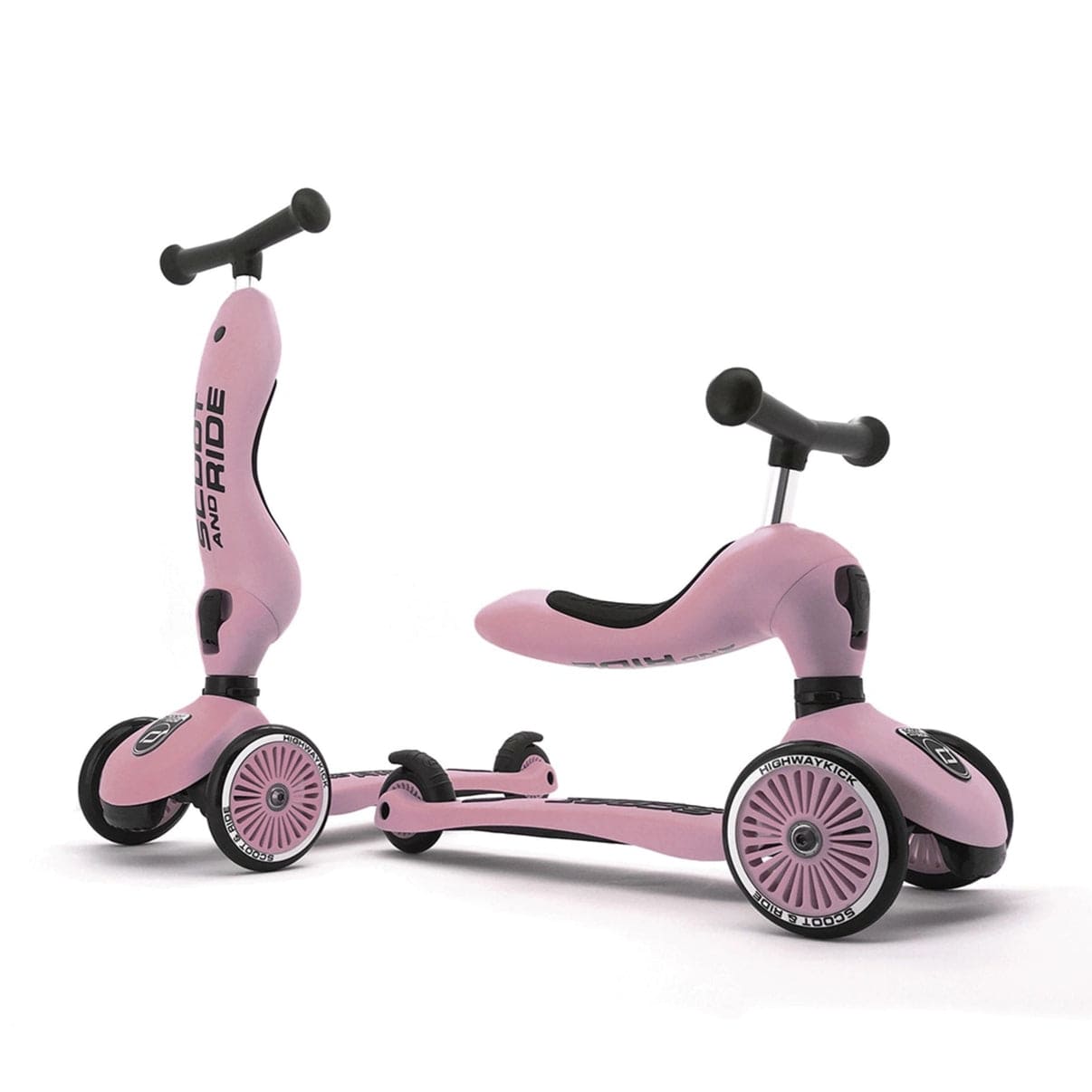Scoot & Ride Scooter Highwaykick 1 Kids Scooter & Push Along (Rose)