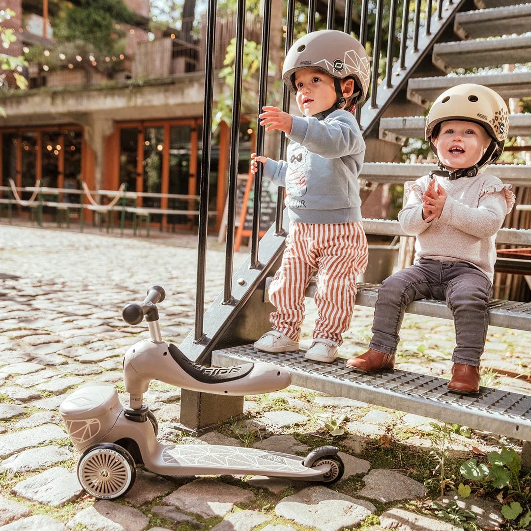 Scoot & Ride Scooter Highwaykick 1 Lifestyle Kids Scooter & Push Along (Brown Lines)