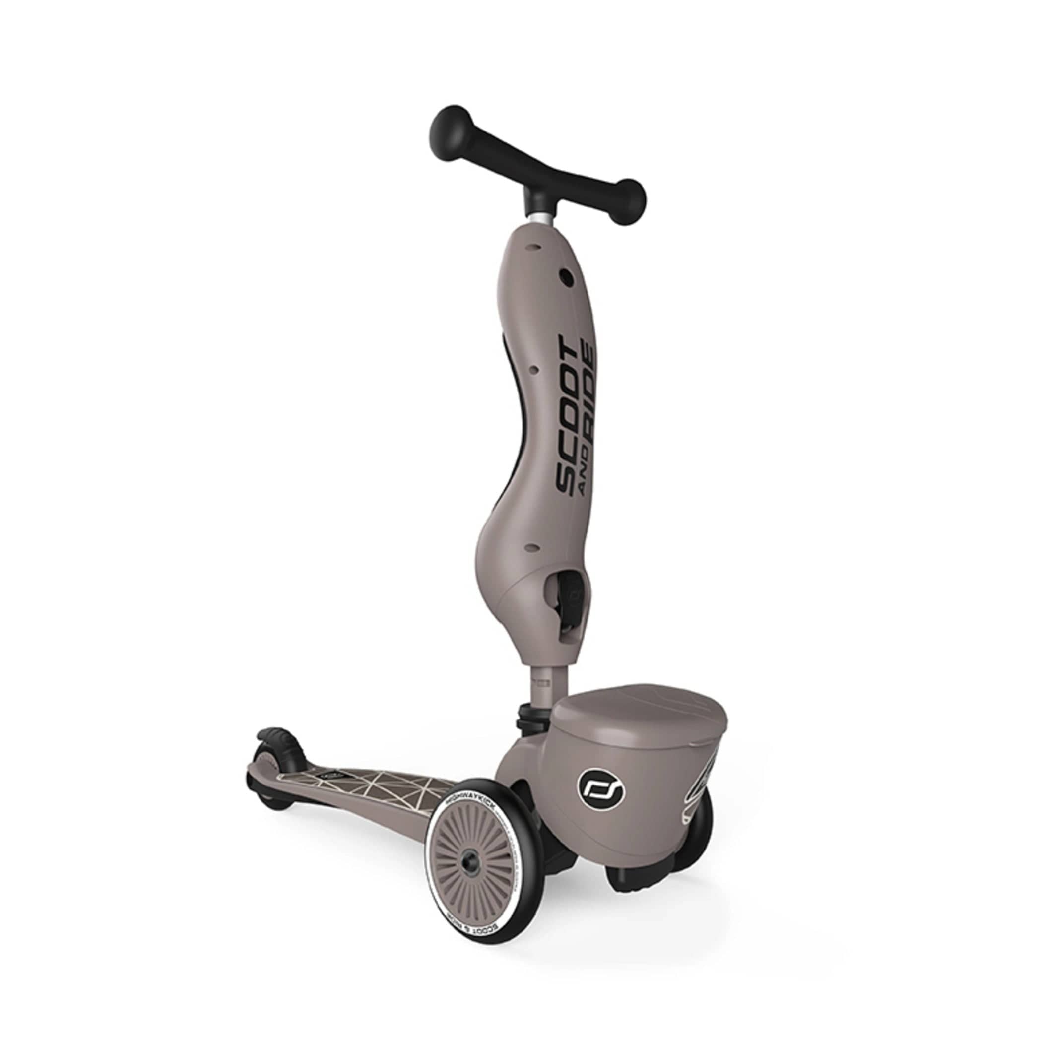 Scoot & Ride Scooter Highwaykick 1 Lifestyle Kids Scooter & Push Along (Brown Lines)