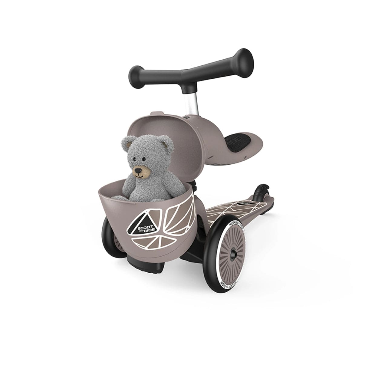 Scoot & Ride Scooter Highwaykick 1 Lifestyle Kids Scooter & Push Along (Brown Lines)
