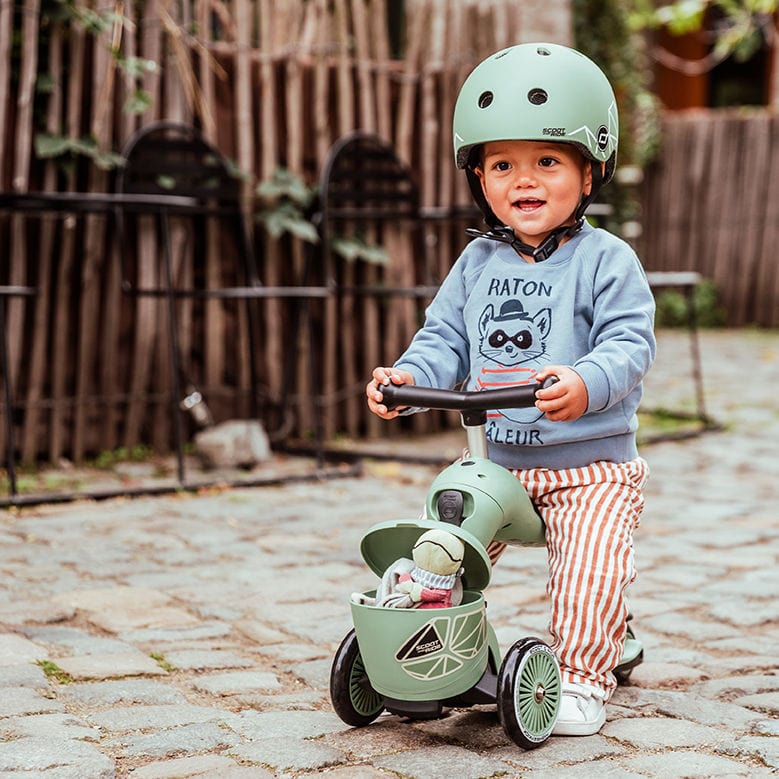 Scoot & Ride Scooter Highwaykick 1 Lifestyle Kids Scooter & Push Along (Green Lines)