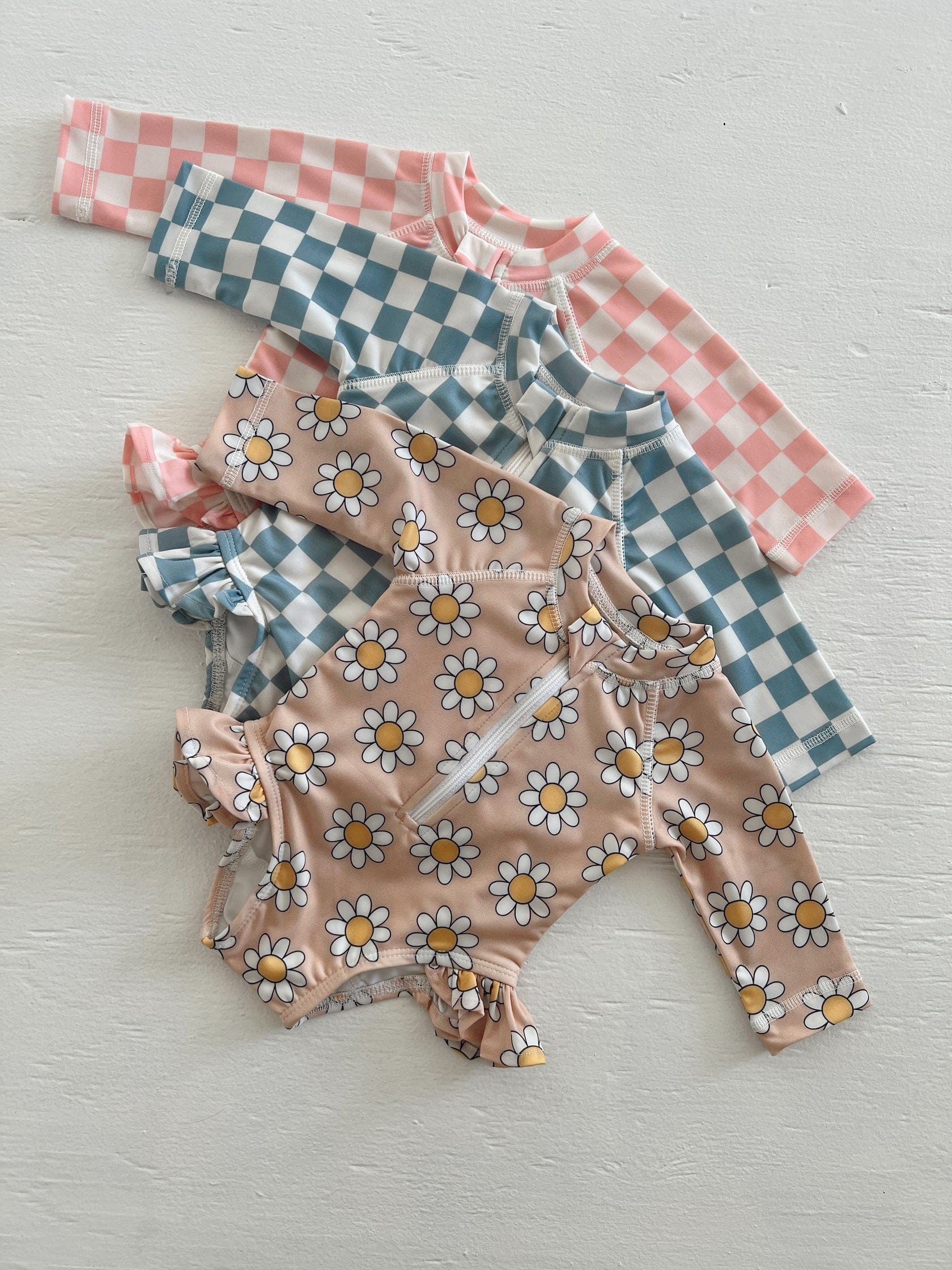 Siix Collection Baby Romper SIIX Collection Long Sleeve Daisy Swimsuit
