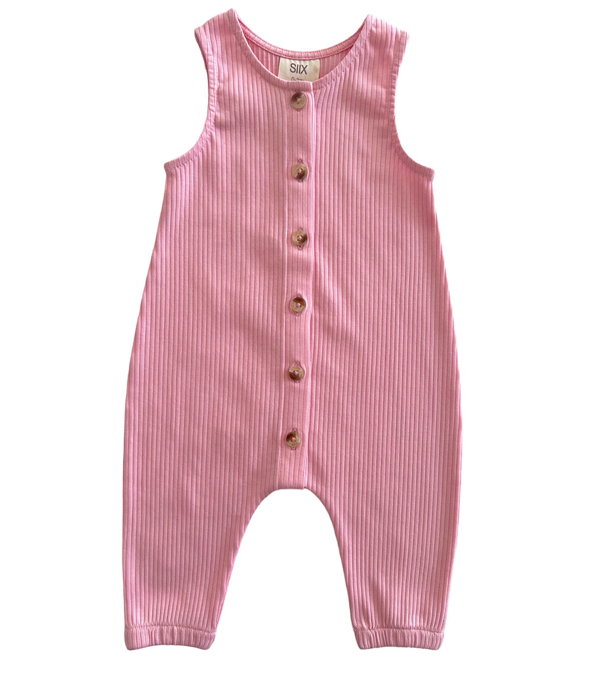 SIIX Collection Organic Ribbed Bay Jumpsuit Pink