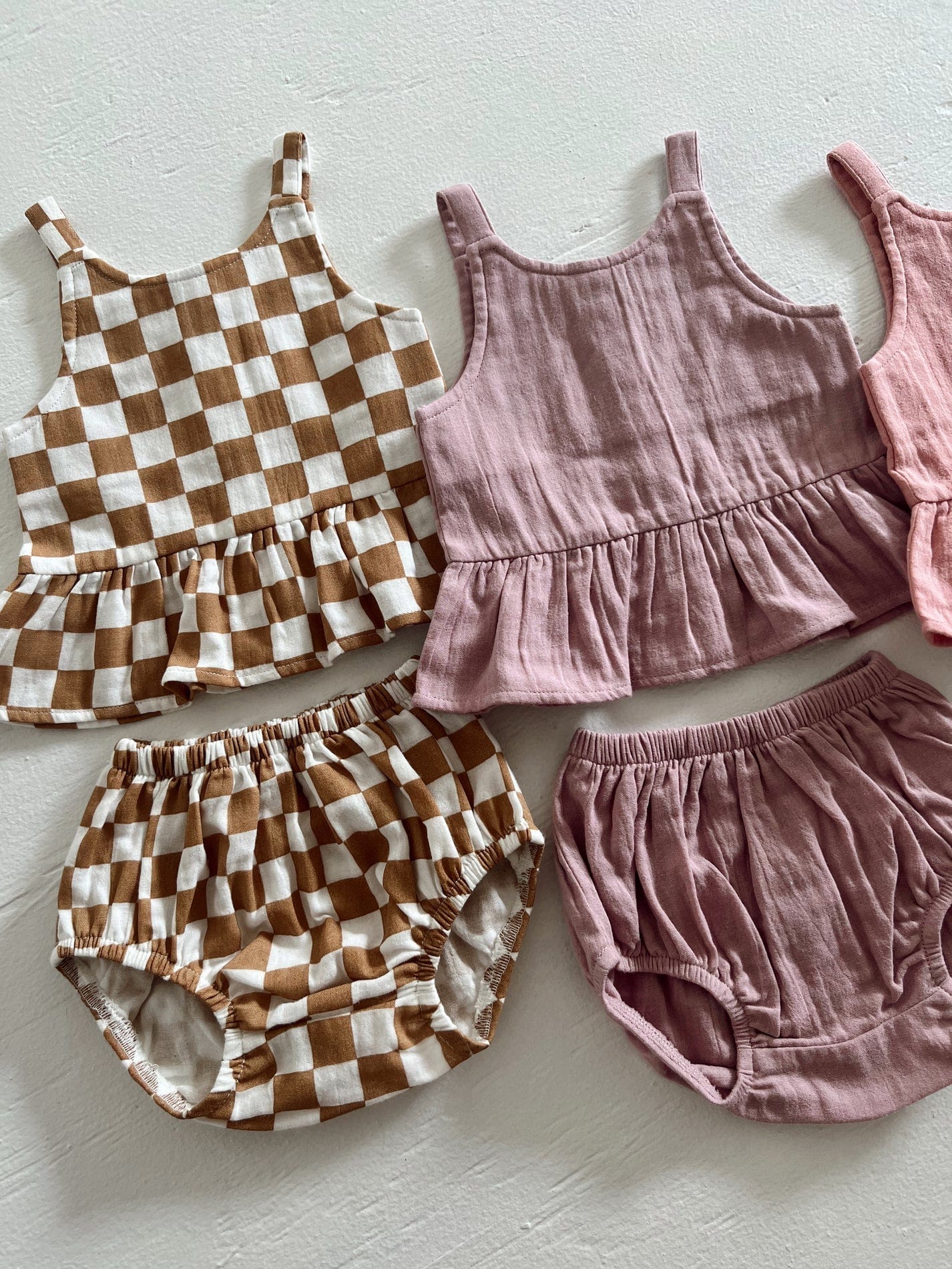 Siix Collection Set Organic Cotton Peplum Baby Set (Lavender)