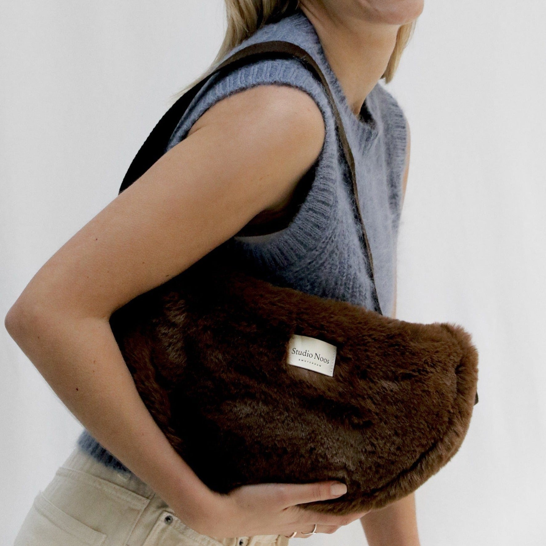 Studio Noos Changing Bag Studio Noos Faux Fur Cross Body Bag (Brown)