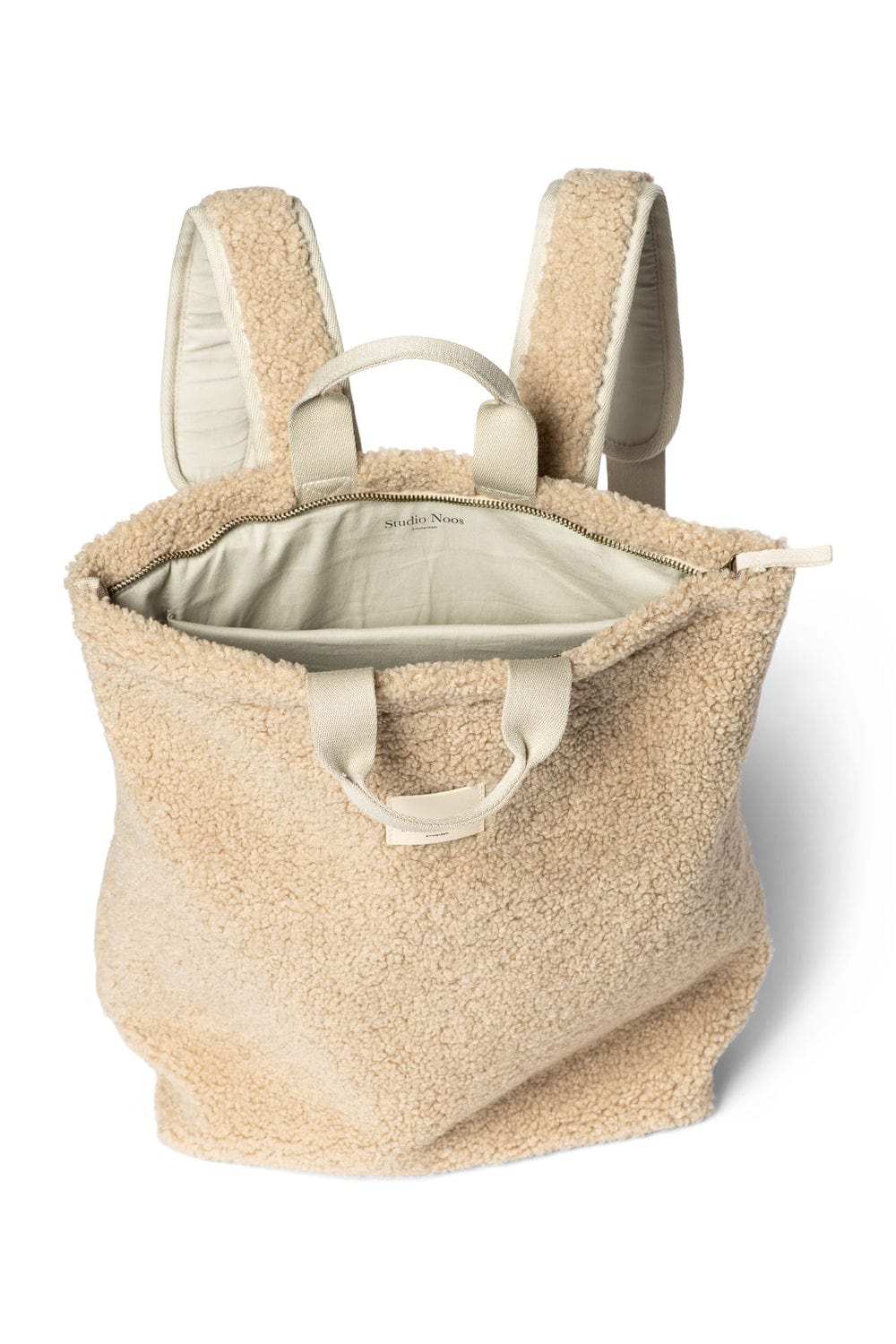 Studio Noos Changing Bag Studio Noos Teddy Mom Backpack With Stroller Clips (Ecru)