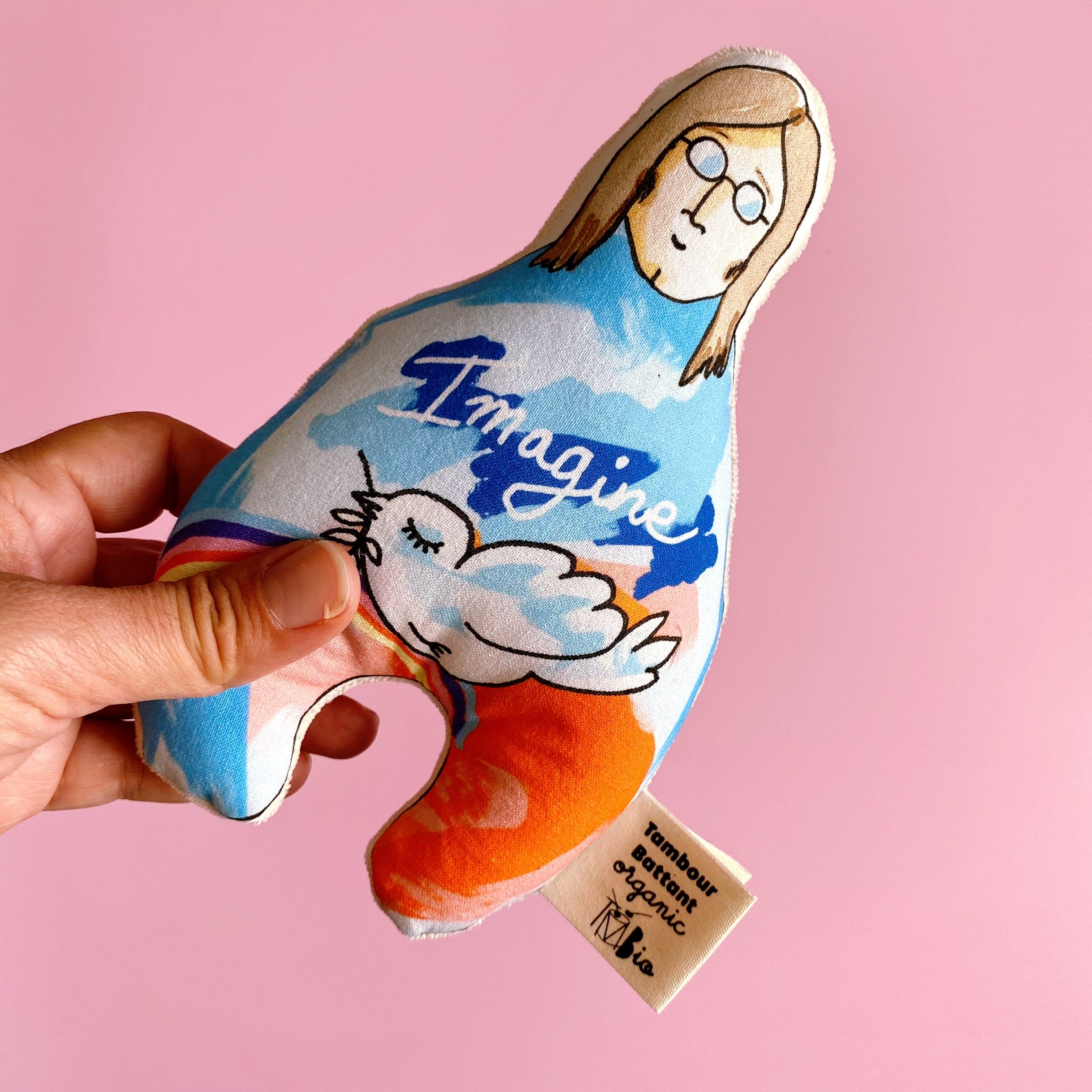 Tambour Battant Baby Rattle John Lennon 'Imagine' Baby Rattle