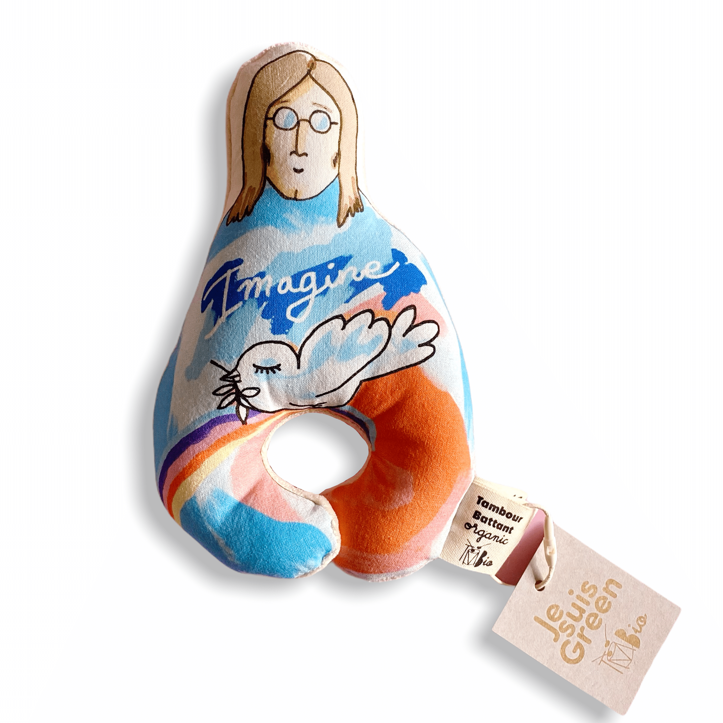 Tambour Battant Baby Rattle John Lennon 'Imagine' Baby Rattle