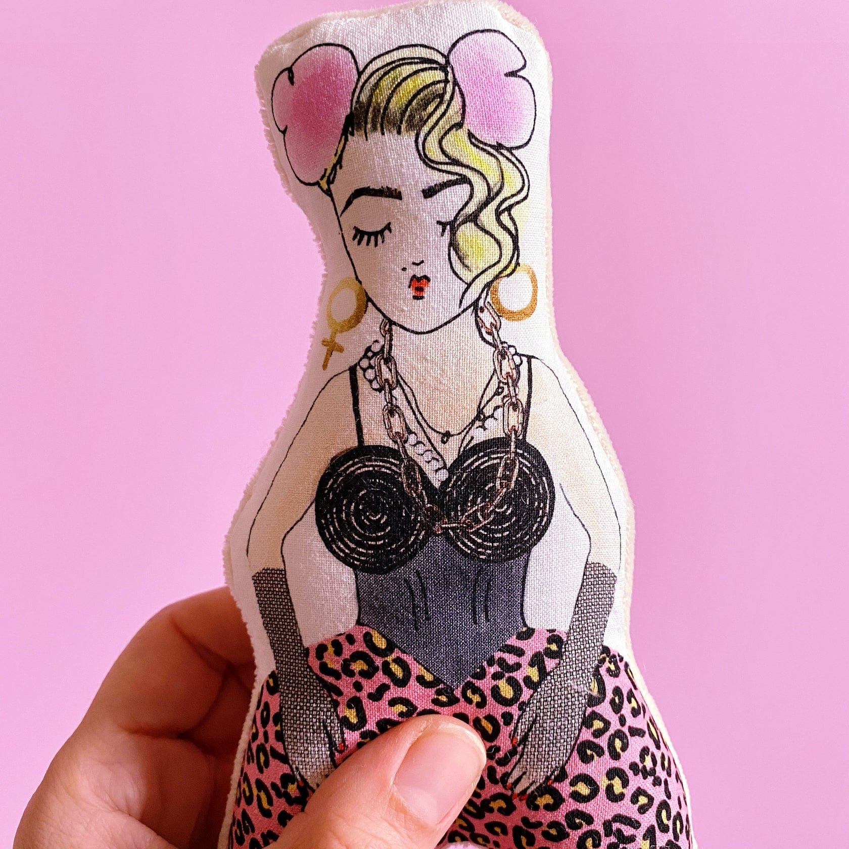 Tambour Battant Baby Rattle Tambour Battant Madonna 'Material Girl' Organic Baby Rattle
