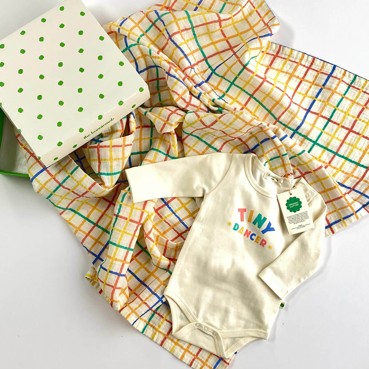 The Bonnie Mob Baby Gift Set The Bonnie Mob Organic Bodysuit & Muslin Gift Set - Tiny Dancer