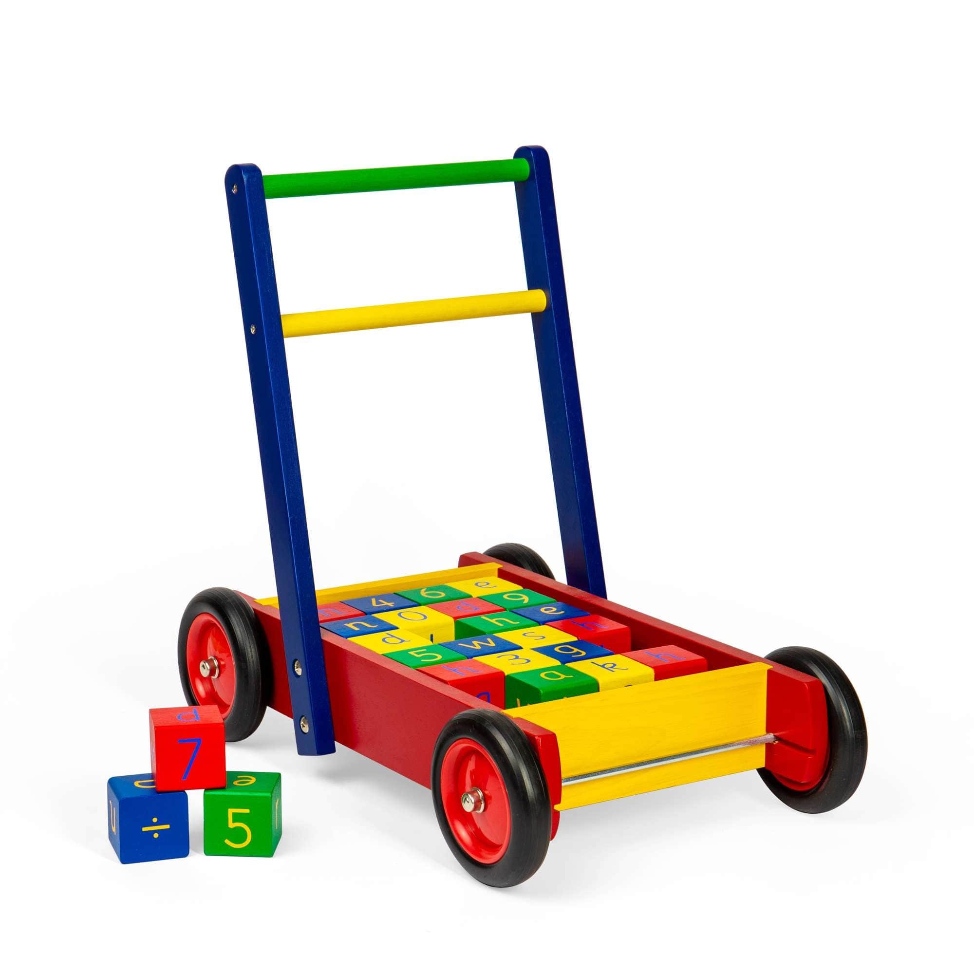 Tidlo Baby Walker Tildo Wooden Babywalker With ABC Blocks