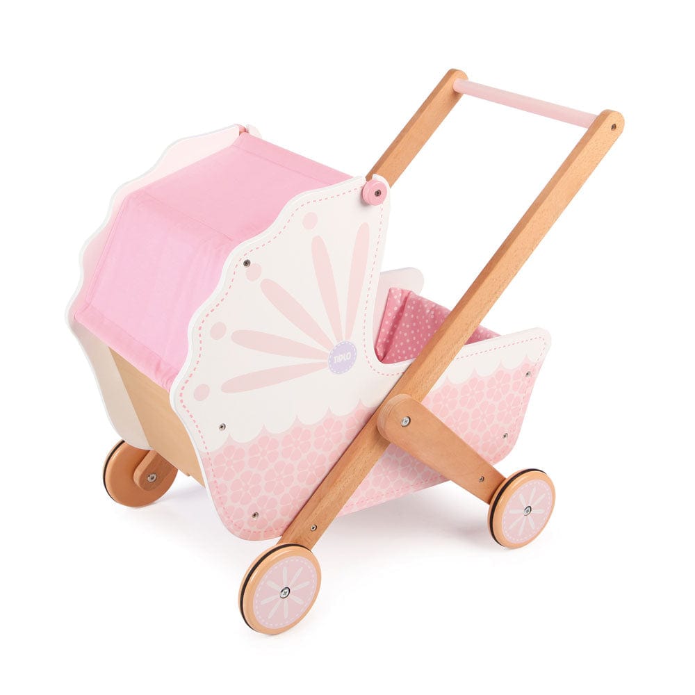 Tidlo Doll Pram Tidlo Wooden 3 in 1 Dolls Pram (Pink)