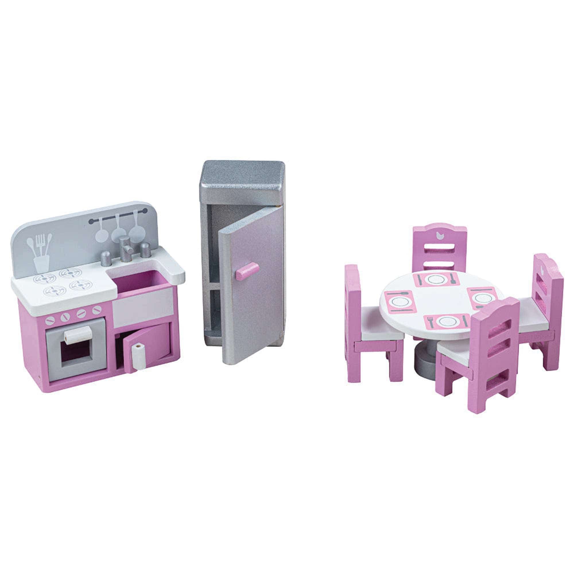 Tidlo Dolls House Furniture Tidlo Wooden Dolls House Kitchen Furniture Set
