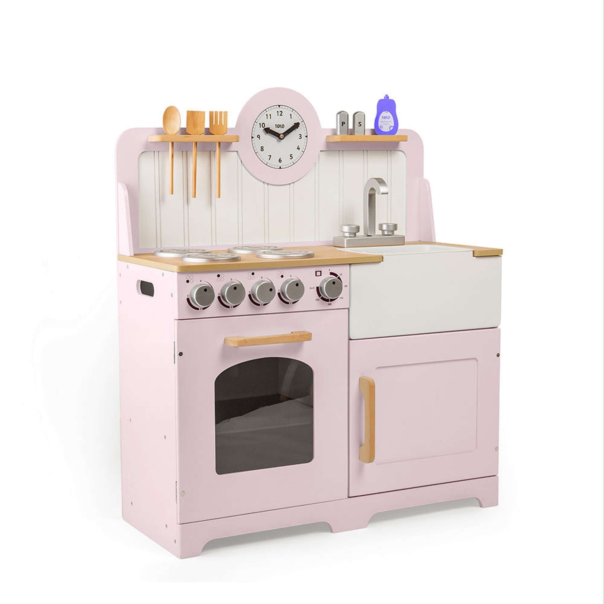 Tidlo Play Kitchen Tidlo Country Play Kitchen Wooden (Pink)