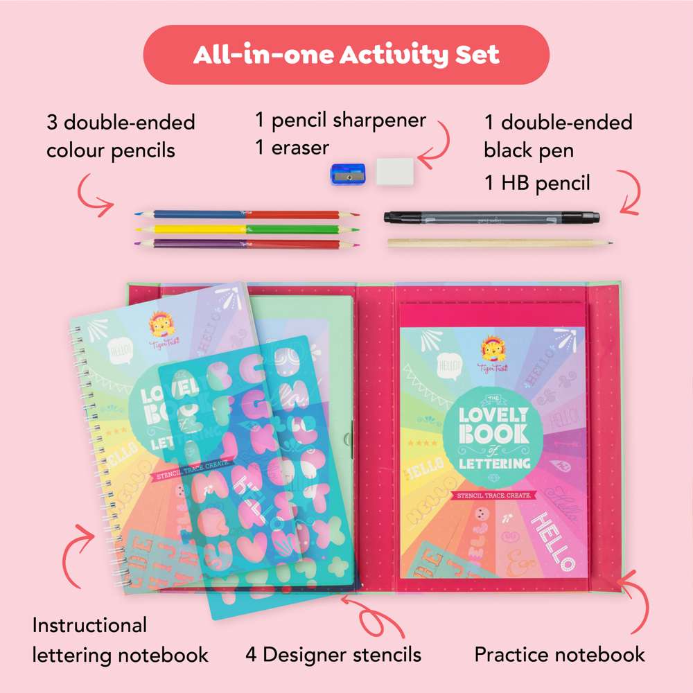Tiger Tribe Art Set Tiger Tribe The Lovely Book of Lettering Art Set