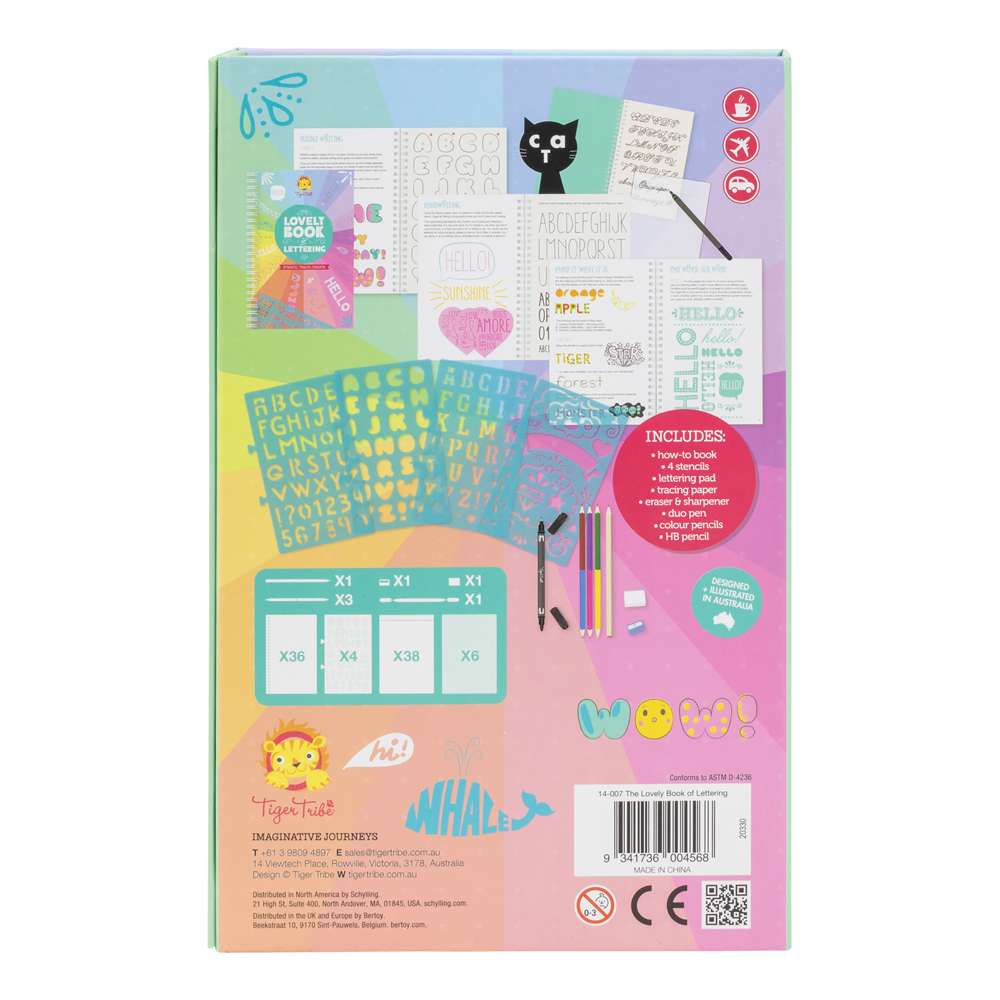 Tiger Tribe Art Set Tiger Tribe The Lovely Book of Lettering Art Set